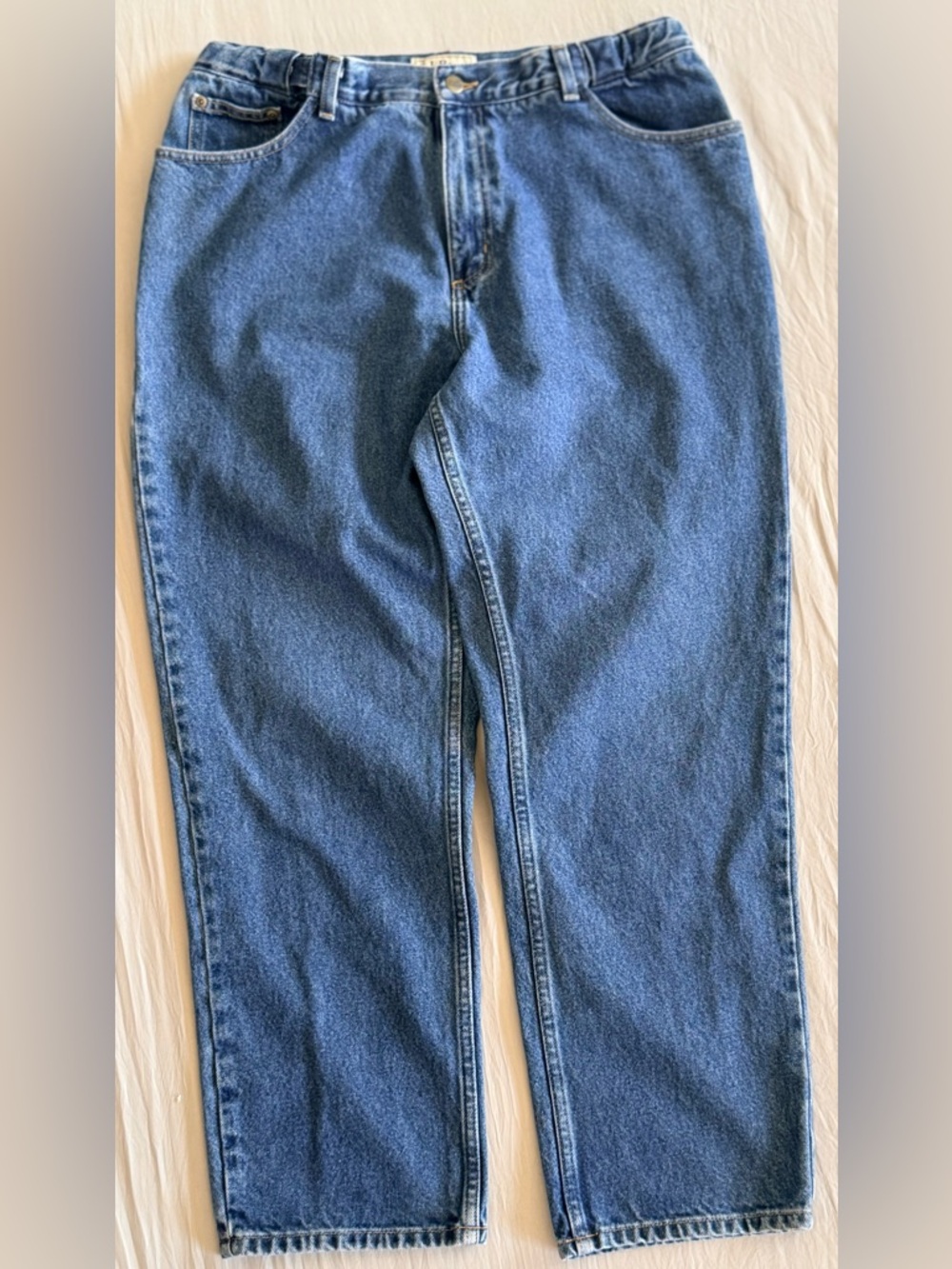 Y2K L.L. Bean Relaxed Fit Light Blue Cotton Twill Denim Jeans